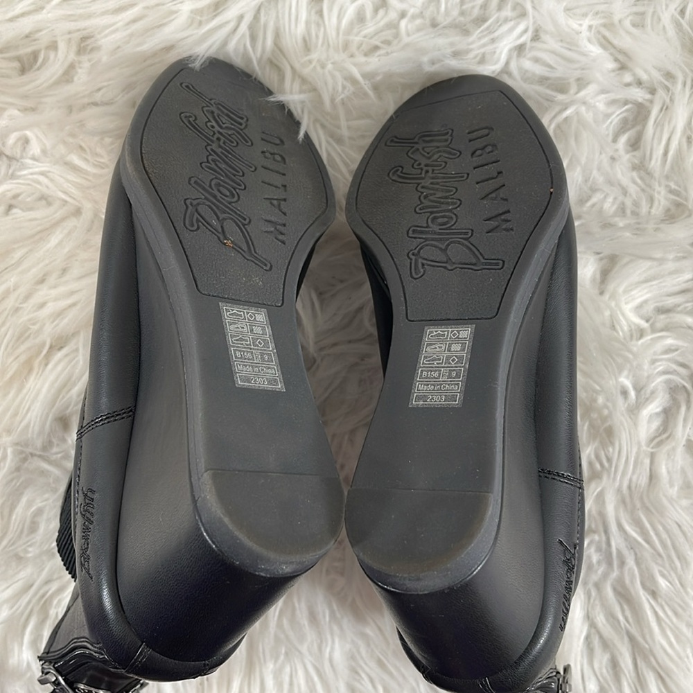 Blowfish Malibu Praline Wedge Vegan Booties Boots Black Size 9 NEW - Picture 12 of 16